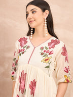 White Pure Cotton Emb Dress