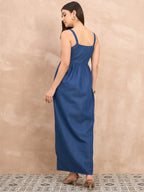 Denim Medium Wash Maxi Dress
