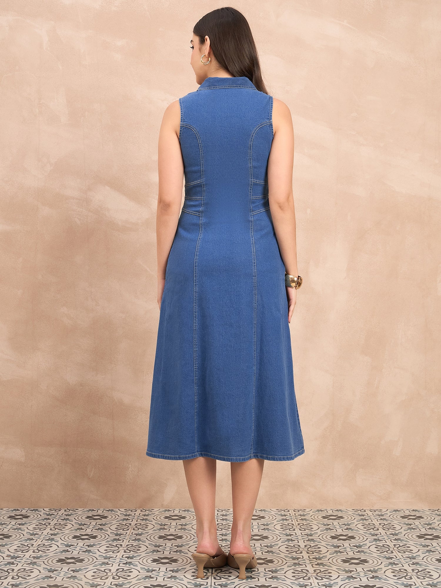 Denim Light Wash Maxi Dress