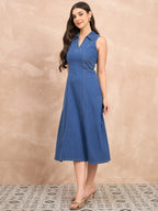 Denim Light Wash Maxi Dress