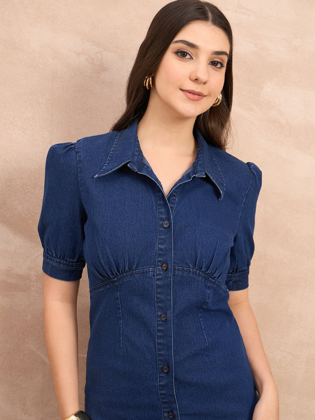 Denim Button Down Dress