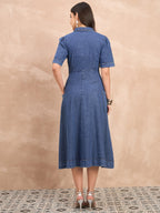 Denim skater dress