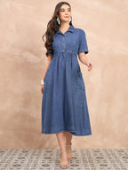 Denim skater dress