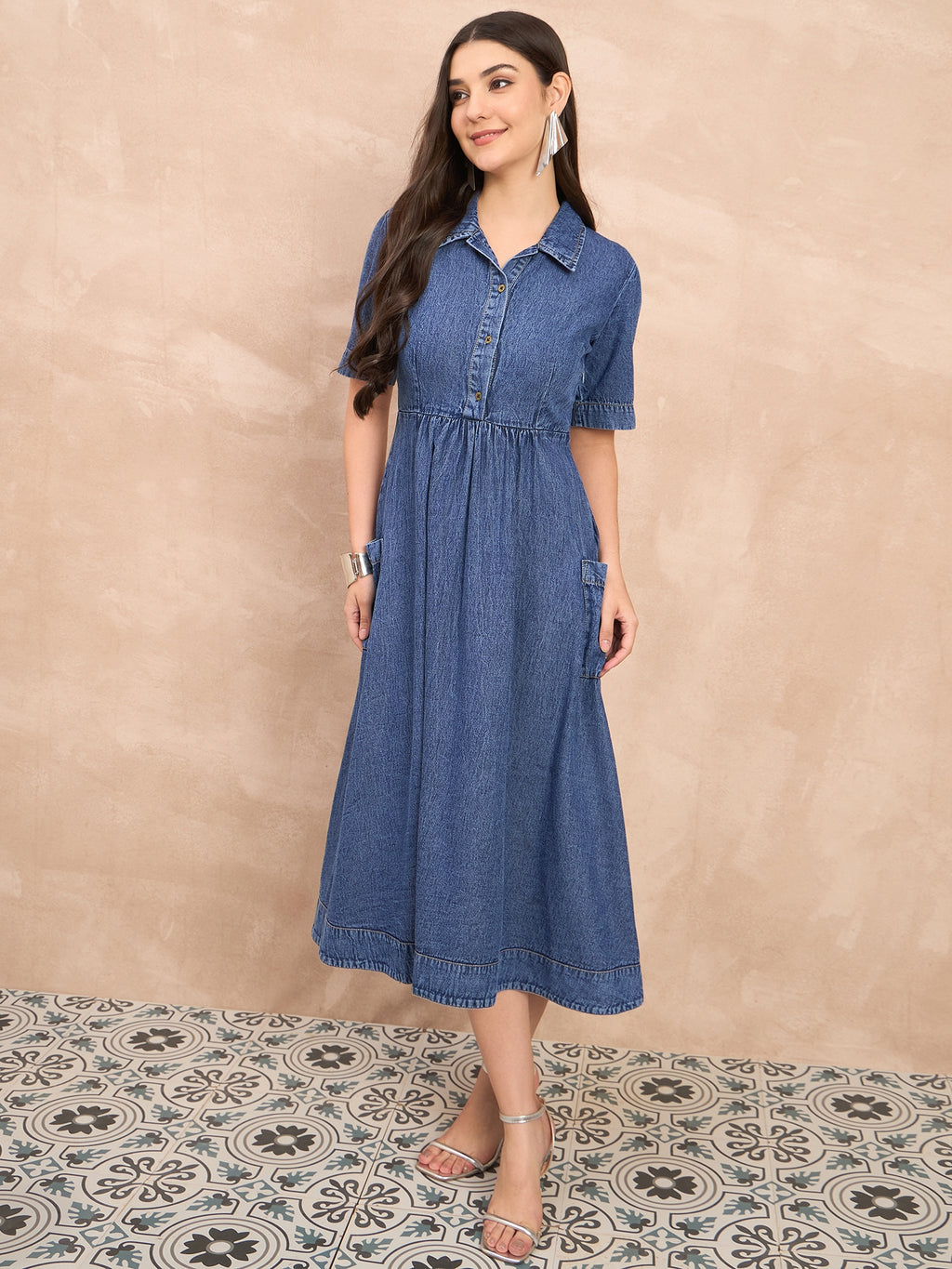 Denim skater dress