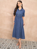 Denim skater dress