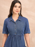 Denim skater dress