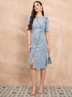 Denim Washed Bodycon Dress