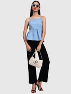 Denim Light Washed Spaghetti Top