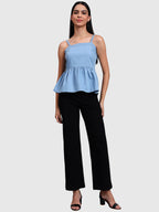 Denim Light Washed Spaghetti Top