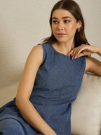 Denim Laep Washed Maxi Dress