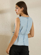 Denim Tie Up Vest