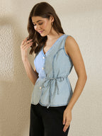 Denim Tie Up Vest