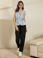 Denim Tie Up Vest