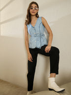 Denim Tie Up Vest