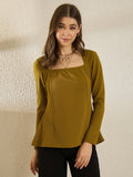 Yellow  Peplum Top