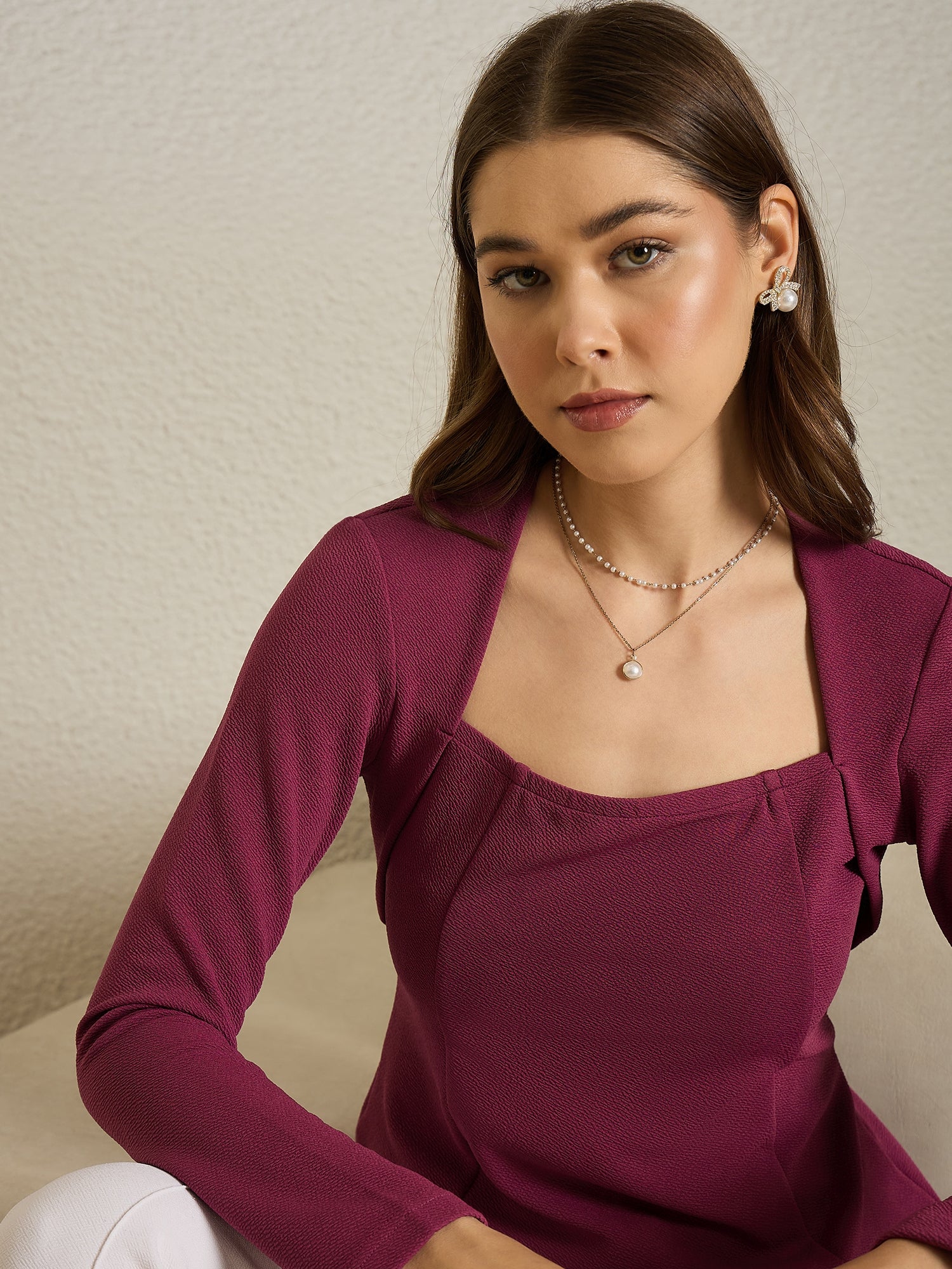 Rose Pinkpeplum Top