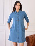 Denim Button Down Shirt Dress