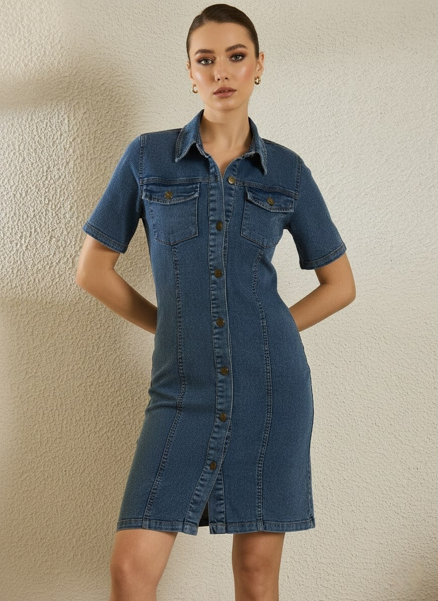 Blue Denim Dress