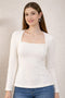 White Peplum Top