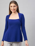 Royal Blue Peplum Top