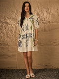ALL OVER EMB PURE COTTON DRESS