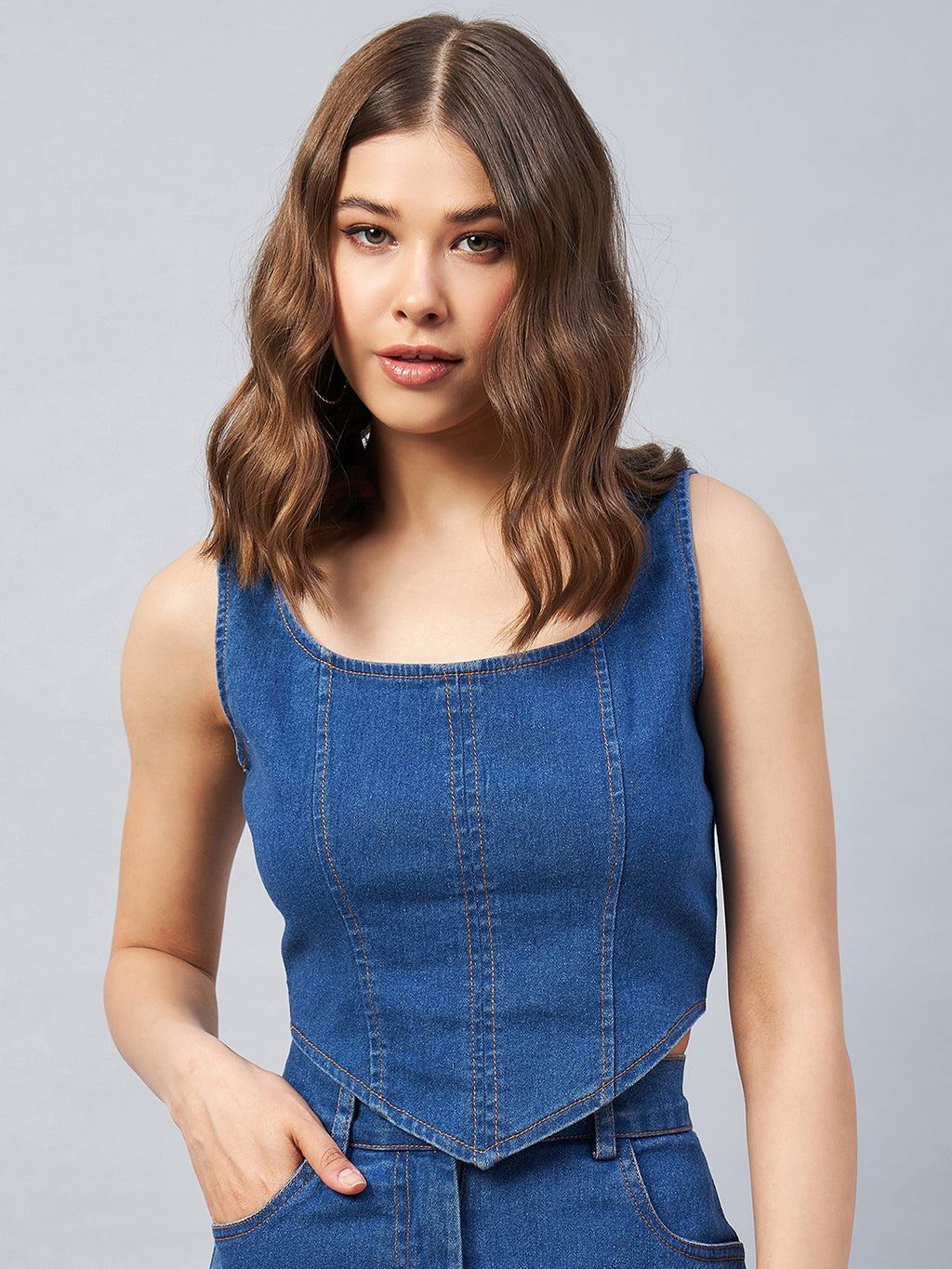 Blue Denim Top