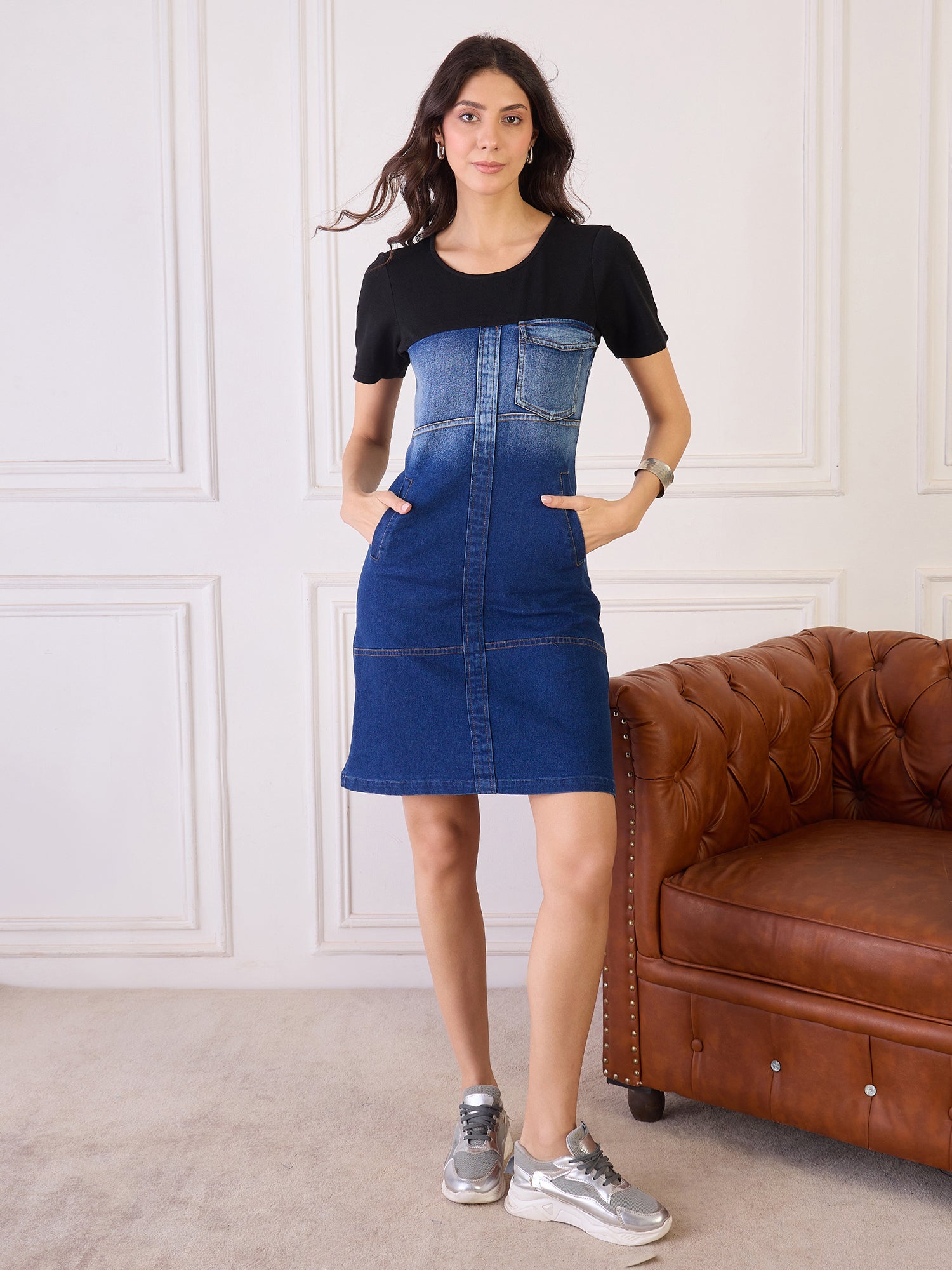 Denim Shift Dress