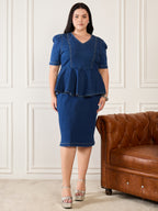 Denim Peplum Dress