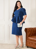 Denim Peplum Dress