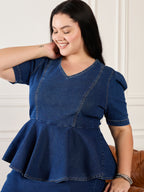 Denim Peplum Dress