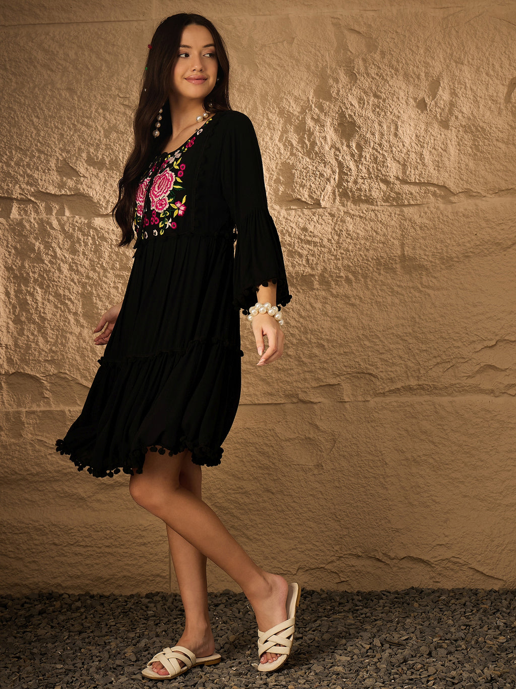 Embroidered  Pure Cotton Dress