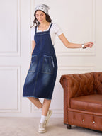 Denim Long Dungree Dress