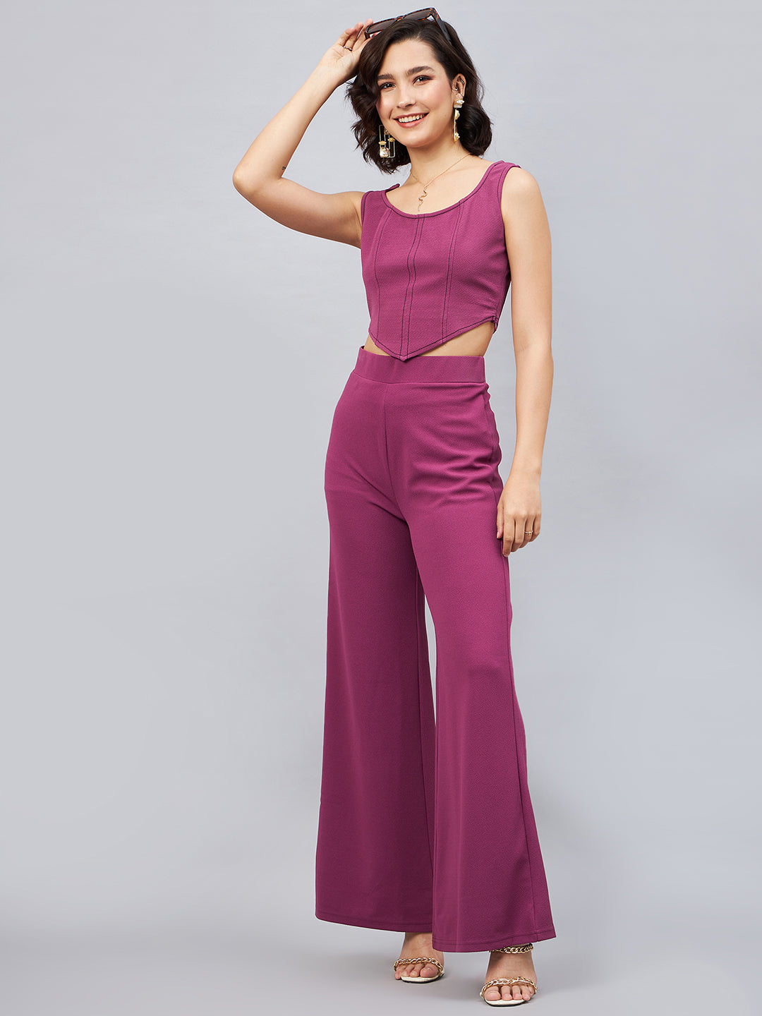 Rose Pink Corset Style Top