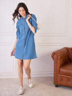 Denim Button Down Shirt Dress