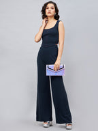 Navy Corset Style Top