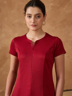 Maroon Casual Top