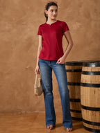 Maroon Casual Top