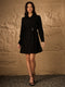 BLACK BELTED DRESS