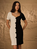 COLOURBLOCK BODYCON PARTY DRESS