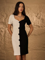 COLOURBLOCK BODYCON PARTY DRESS
