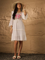Embroidered  Pure Cotton Dress