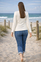 White Peplum Top