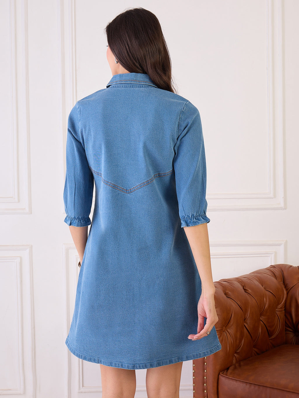 Denim Button Down Shirt Dress