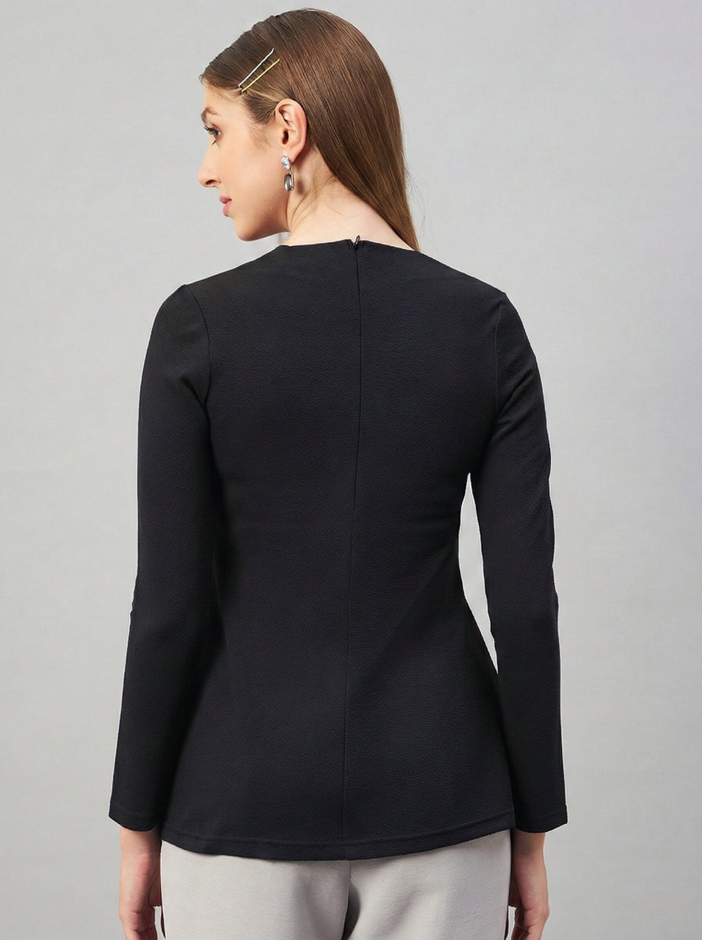 Black Peplum Top