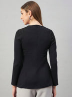 Black Peplum Top