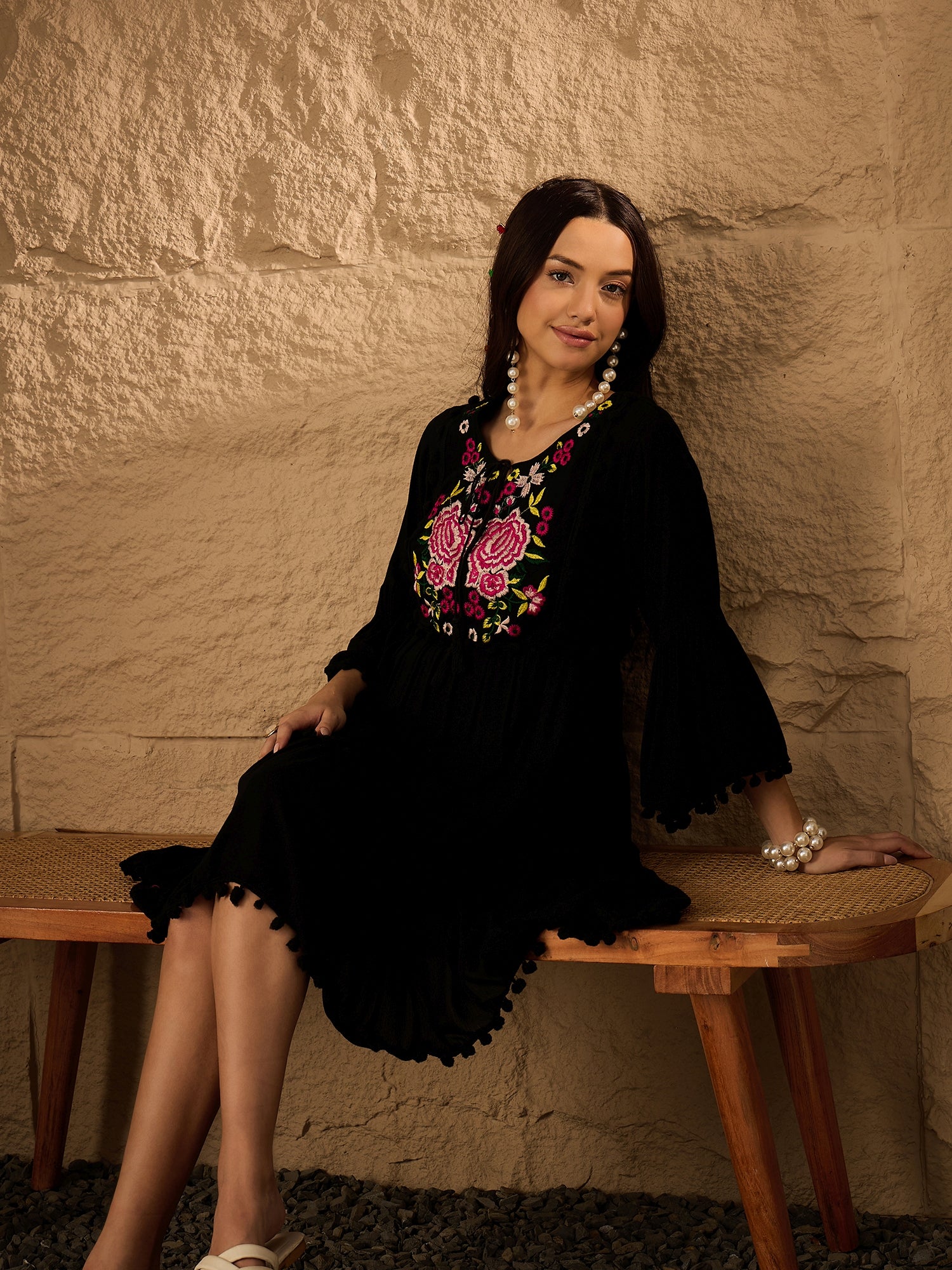 Embroidered  Pure Cotton Dress