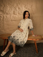 EMBROIDERED PURE COTTON DRESS