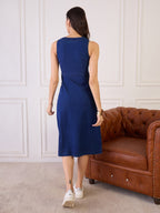 Denim Sleevless Wrap Dress