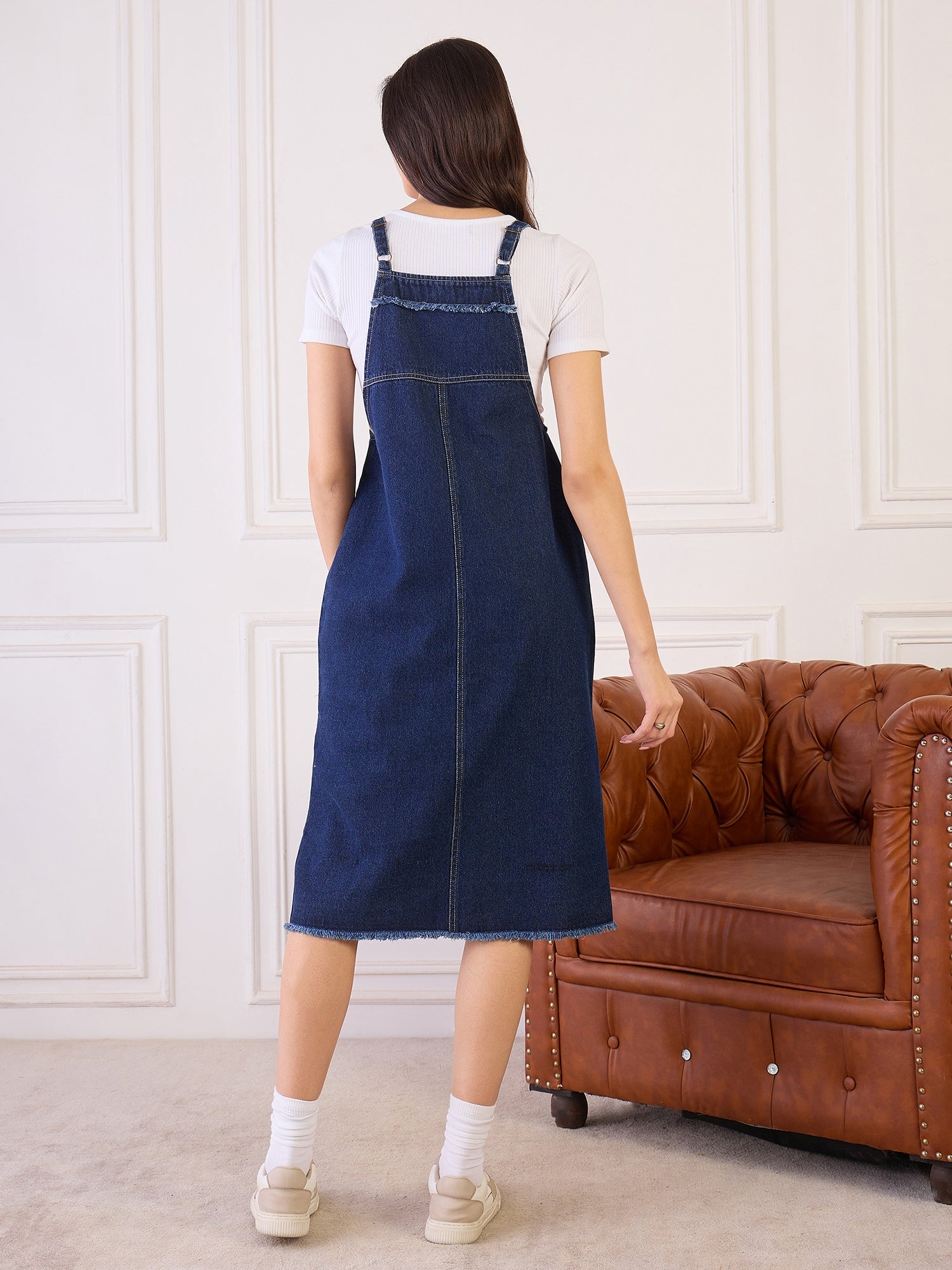 Denim Long Dungree Dress