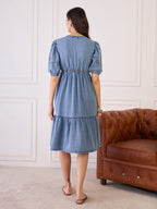Denim Tiered Dress